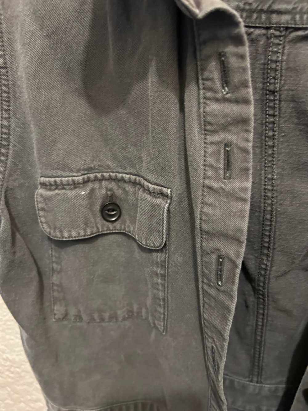 Outerknown Charcoal Gray Collared Shirt Jacket - Picture 3 of 6